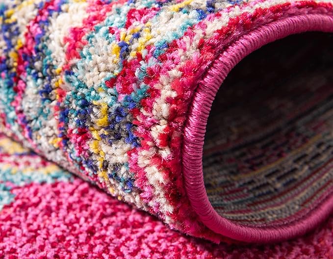 Unique Loom Medici Collection Floral Medallion Traditional Vintage Pink Runner Rug (2' 7 x 10' 0)