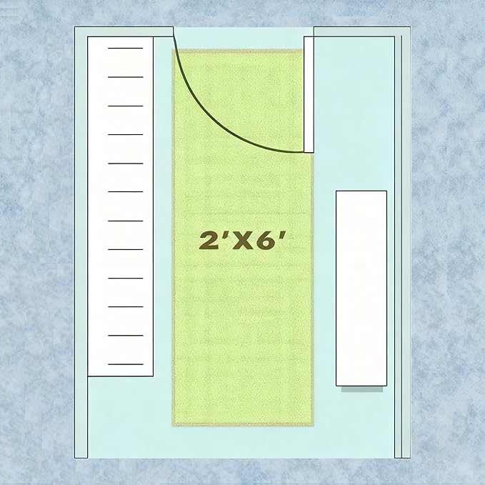 Runner Rug 2x6 Kitchen Runners Non Skid Washable ft Washable Green Hallway Rug