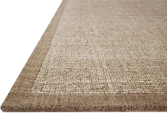 Loloi Magnolia Home by Joanna Gaines Henley Collection HNY-01 Ivory/Brown 2'-6" x 9'-6" Runner Rug