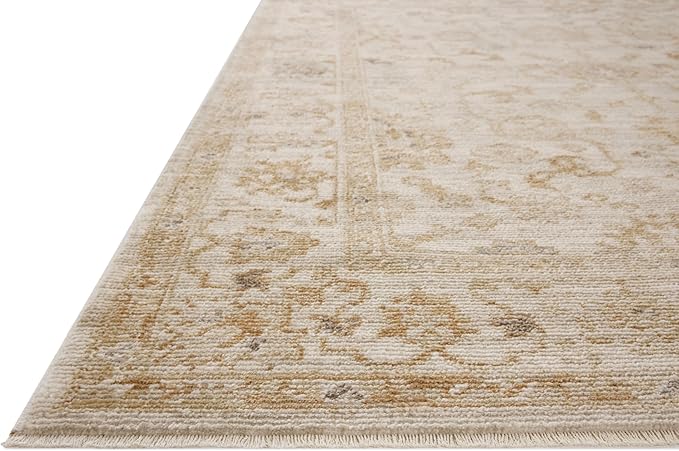 Loloi Magnolia Home by Joanna Gaines Pace Collection PAC-02 Natural/Gold 7'-8" x 7'-8" Round Area Rug
