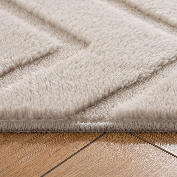 Entryway Area Rug 2X3,Washable Rugs with Non-Slip TPR Backing,Fluffy Soft Feeling,Door Mat Indoor Entrance Rug for Bedroom Hallway Kitchen Bathroom,Grey