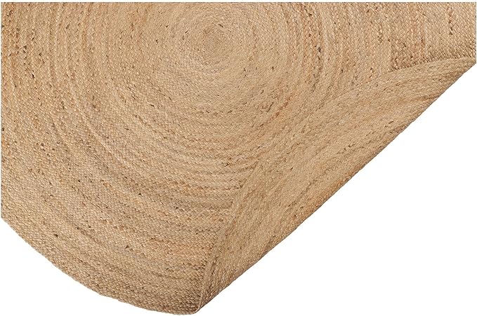 REDEARTH · Round Area Rug - 10 Feet Braided Natural Jute Rug- Artisan Made Reversible Boho Jute Rugs for Bedroom - Kitchen - Living Room - Farmhouse - Aesthetic Home Decor - Handmade Vintage Decor