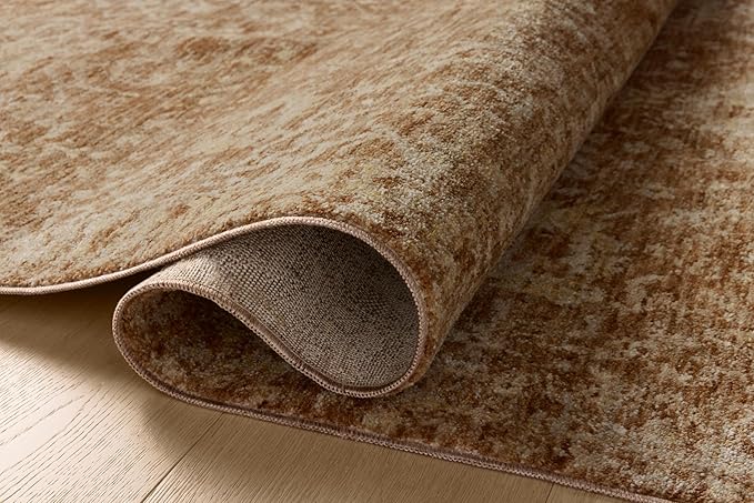 Loloi Magnolia Home by Joanna Gaines Junie Collection JUE-01 Clay/Natural 7'-10" x 10'-2", .38" Pile Height, Area Rug