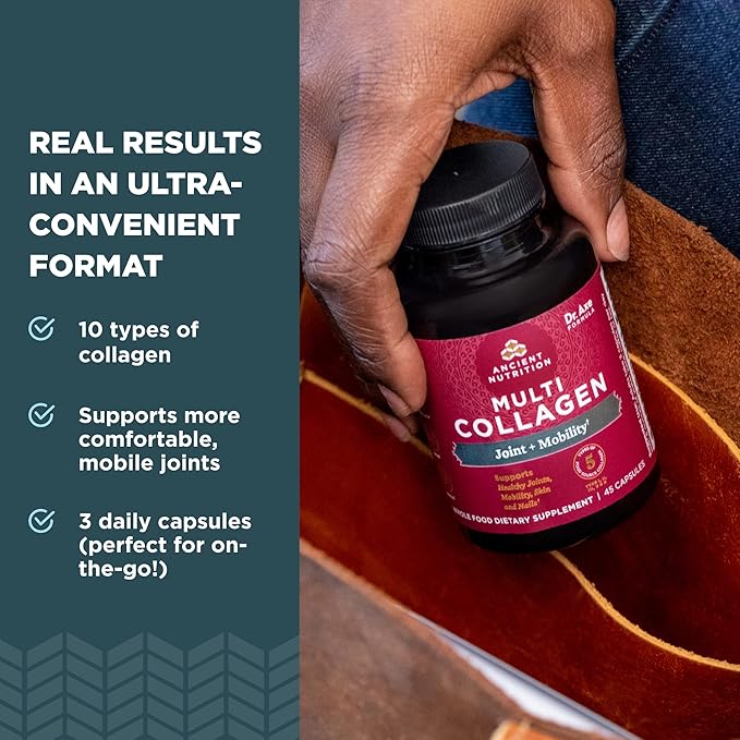 Ancient Nutrition Collagen Pills for Joint Support, Multi Collagen Capsules 90 Ct, Joint + Mobility, Supports Joints, Skin & Nails, Exercise Recovery, Paleo and Keto Friendly, Gluten Free