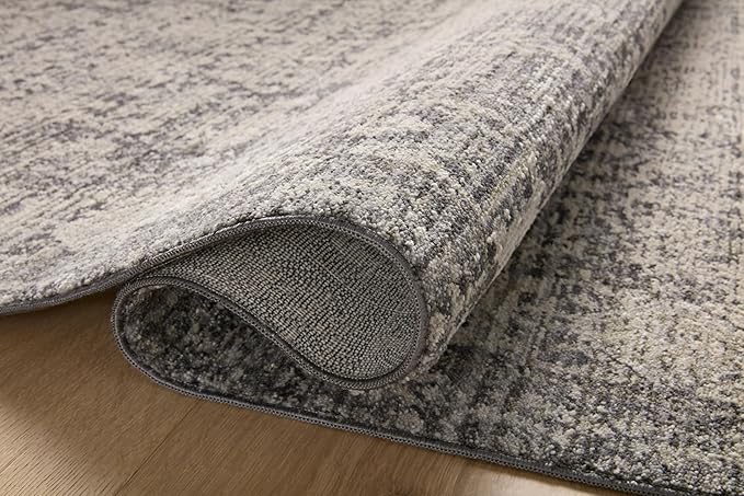 Loloi Amber Lewis Alie Collection ALE-03 Charcoal/Dove 5'-3'' x 7'-9'', .13'' Pile Height, Area Rug