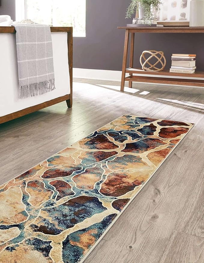 Unique Loom Mystic Collection Area Rug - Fitz Roy (2' 7" x 10' Runner, Brick Red/Brown)