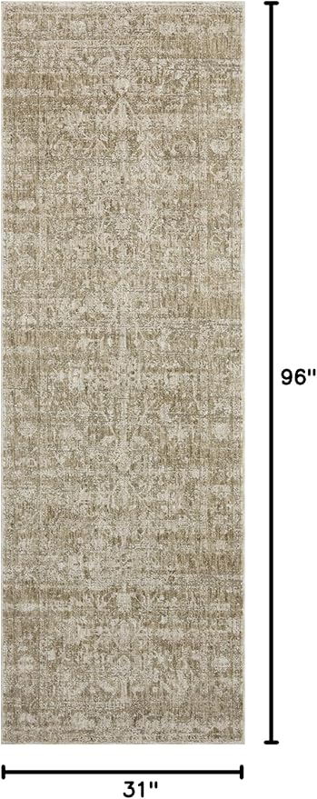 Loloi Amber Lewis Honora Collection HON-01 Khaki/Beige 2'-7" x 8'-0" Runner Rug