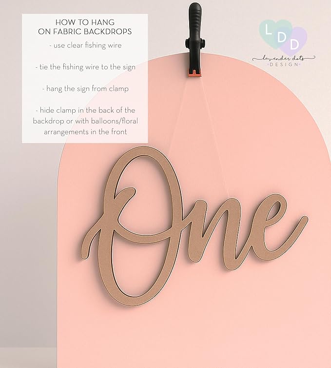 Customized First Birthday ONEderland Wooden Sign - 5 Sizes 12, 18, 24, 30, and 36 inches Wide - for 1st Birthday Party, Tea Party Theme, Princess Theme Event - Made by Lavender Dots Design