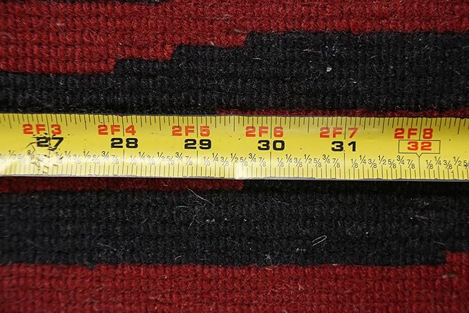 Rug Source Modern Collection 10x12 Nepalese Area Rug, Hand Knotted Red Contemporary Rug, Oriental 100% Wool Carpet for Bedroom, Living Room, Dining Room