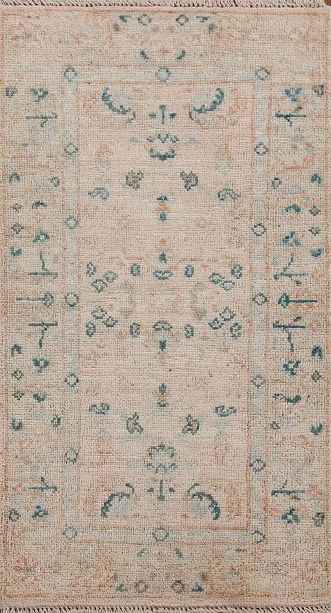 Rug Source Transitional Collection, Beige Accent Rug/Foyer Rug, Oushak Turkish Rugs (2X4)