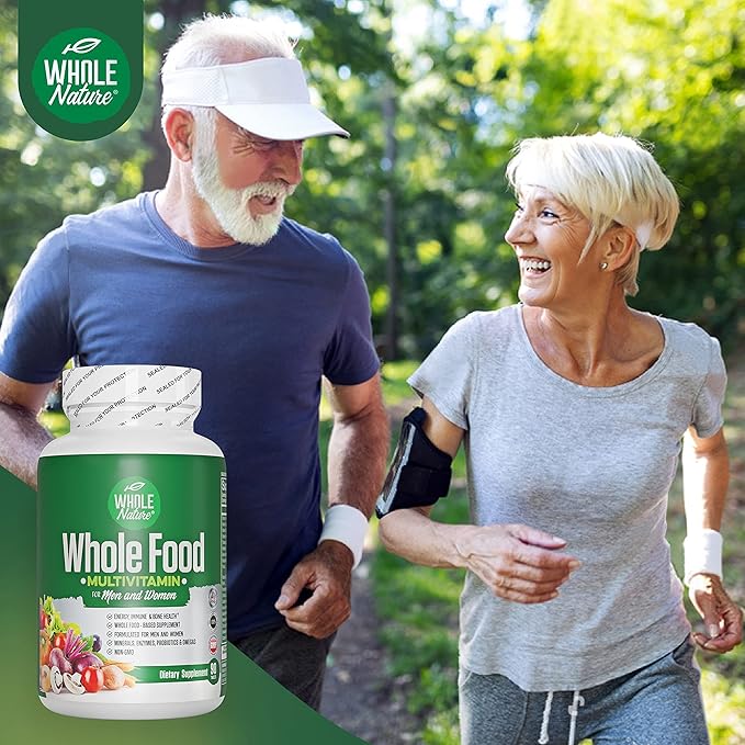 Whole Food Multivitamin for Men and Women Complete Daily Superfood Vitamins Plus Minerals Digestive Enzymes, Probiotics and Omegas. Plant Based Multi Vitamin, Non GMO (1)