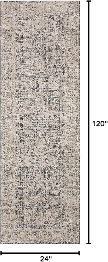 Loloi Amber Lewis Alie Collection ALE-05 Charcoal/Beige 2'-7'' x 10'-0'', .13'' Pile Height, Runner Rug