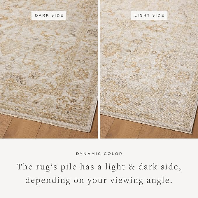 Loloi Magnolia Home by Joanna Gaines Pace Collection PAC-02 Natural/Gold 2'-6" x 10'-0" Runner Rug