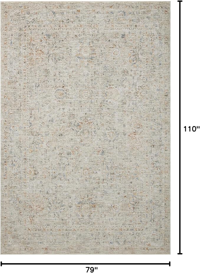 Loloi Amber Lewis Honora Collection HON-05 Bone/Multi 6'-7" x 9'-2" Area Rug