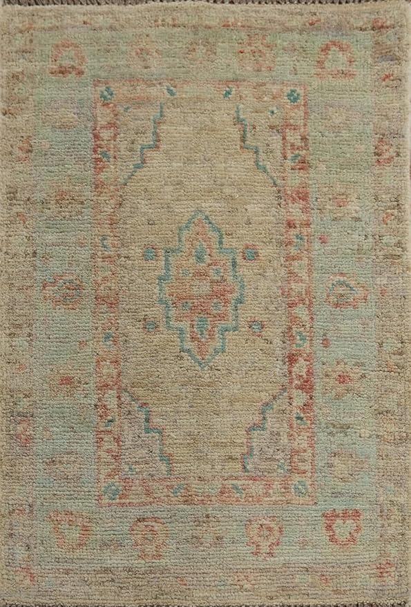Rug Source Transitional Collection, Beige Accent Rug/Foyer Rug, Oushak Turkish Rugs (2X3)