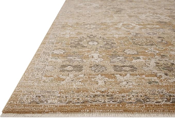 Loloi Magnolia Home by Joanna Gaines Pace Collection PAC-07 Sunset/Stone 7'-8" x 7'-8" Round Area Rug