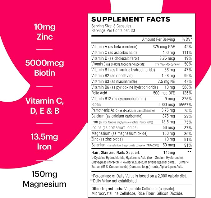 Wellthy Her Women's Daily Vegan Multivitamin for Women, Natural Ingredients for Healthy Hair, Skin, & Nails with Essential Micronutrients (30 Day)