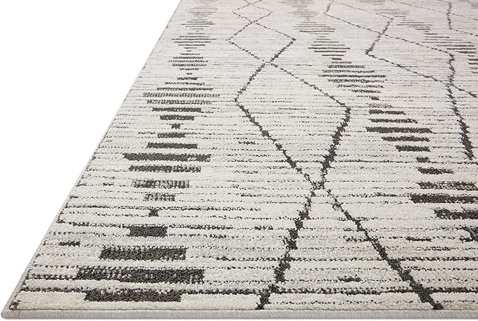 Loloi Kamala Collection KAM-02 Charcoal/Dove 2'-7" x 8'-0" Runner Rug