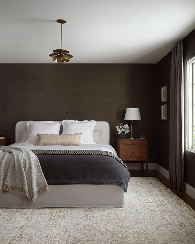 Loloi Amber Lewis Honora Collection HON-01 Ivory/Natural 5'-3" x 7'-9" Area Rug