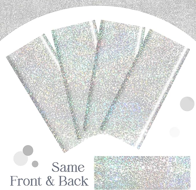 4 pcs Silver Holographic Tablecloths Shiny Disco Laser Table Cloths 40" x 108" Iridescence Plastic White Table Cover for Birthday Party Decoration Wedding Christmas Winter Grad Party Supplies