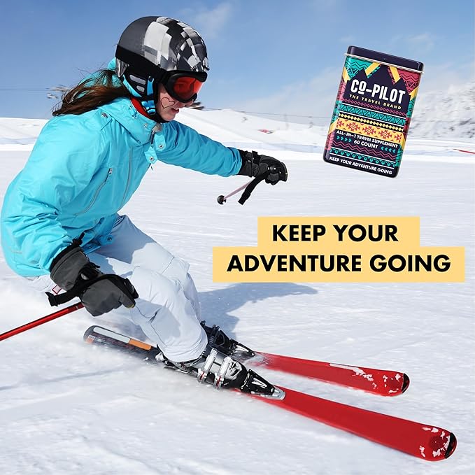 Travel Vitamin Supplement for Flight and Daily, Jet Lag, Energy, Immune, Digestion Support, Promote Calmness with Ashwagandha, Rhodiola, Chia & D3 for Better Sleep & Mood | Vegan, 60 Count