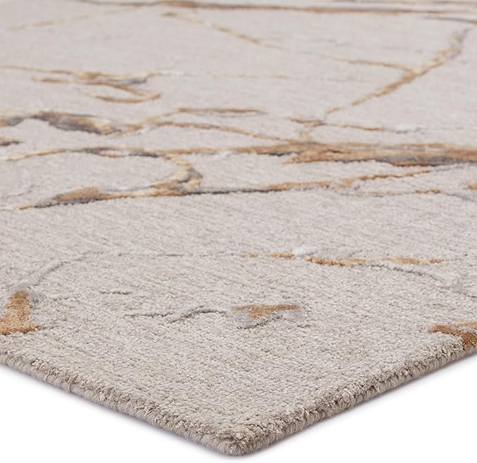 Jaipur Living Shattered Handmade Abstract Gray/Gold Area Rug (8'X10')