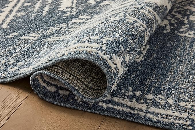 Loloi Magnolia Home by Joanna Gaines Gigi Collection GIG-03 Denim/Ivory 2'-7" x 4' Accent Rug