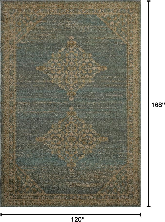 Loloi Magnolia Home by Joanna Gaines Mona Collection MOA-04 Aqua/Wheat 10'-0" x 14'-0" Area Rug