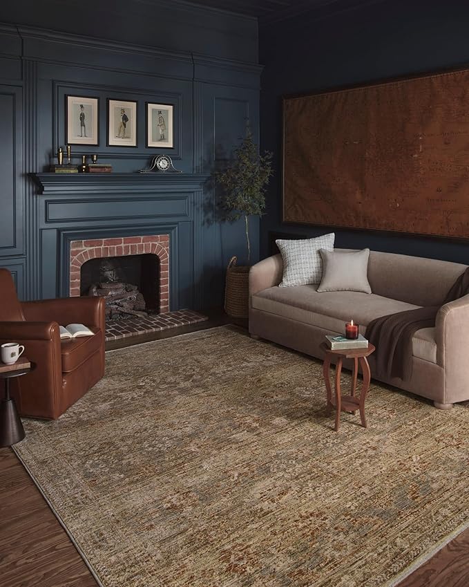 Loloi Magnolia Home by Joanna Gaines Junie Collection JUE-03 Spice/Multi 5'-3" x 5'-3", .38" Pile Height Round Area Rug