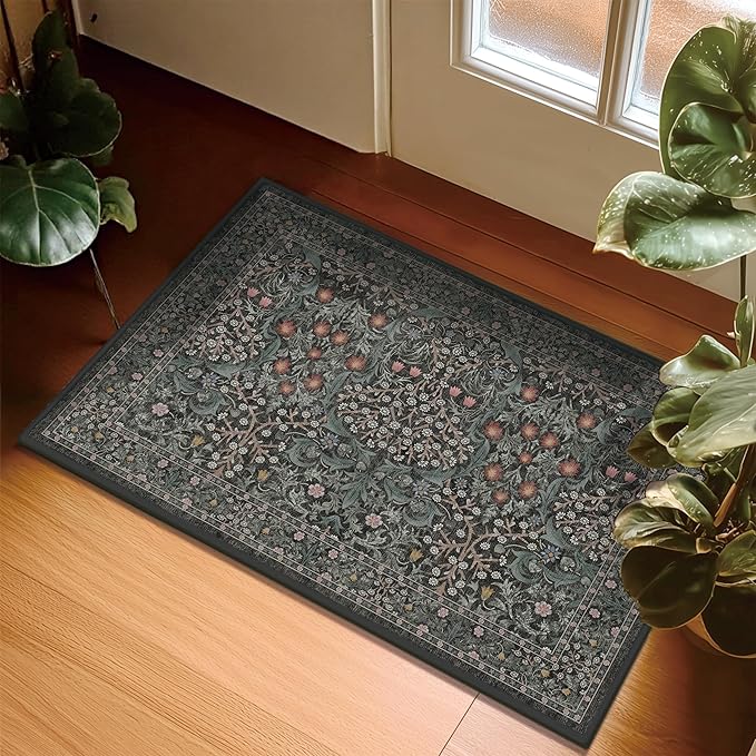 entryway Rug 2×3 Washable Green Kitchen Small Rugs