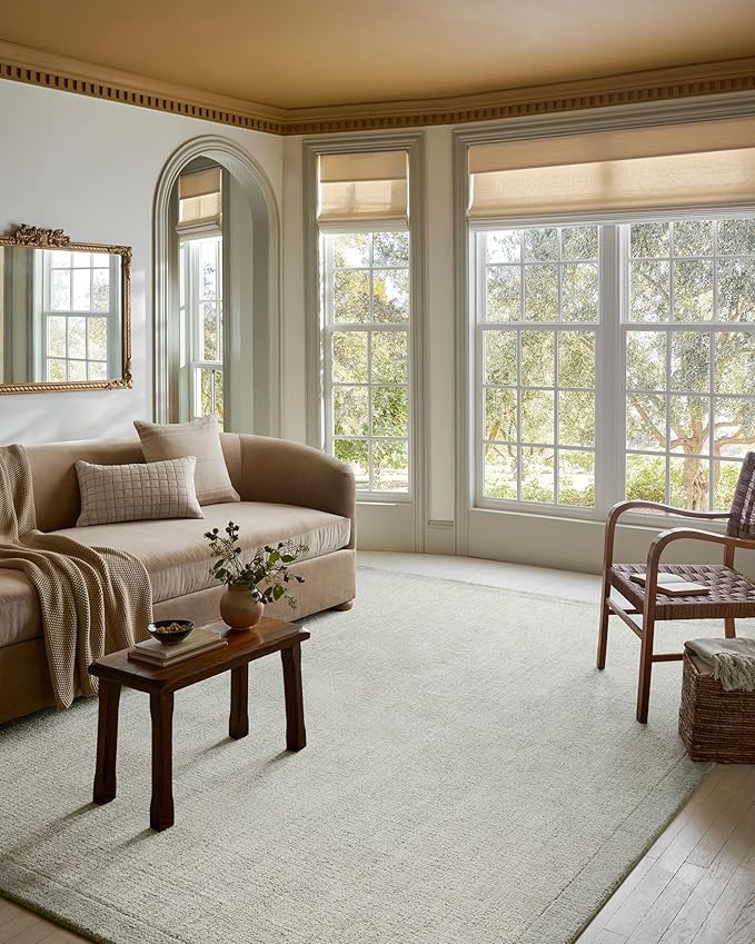 Loloi Magnolia Home by Joanna Gaines Henley Collection Ivory/Spa 9'-3" x 13' Area Rug