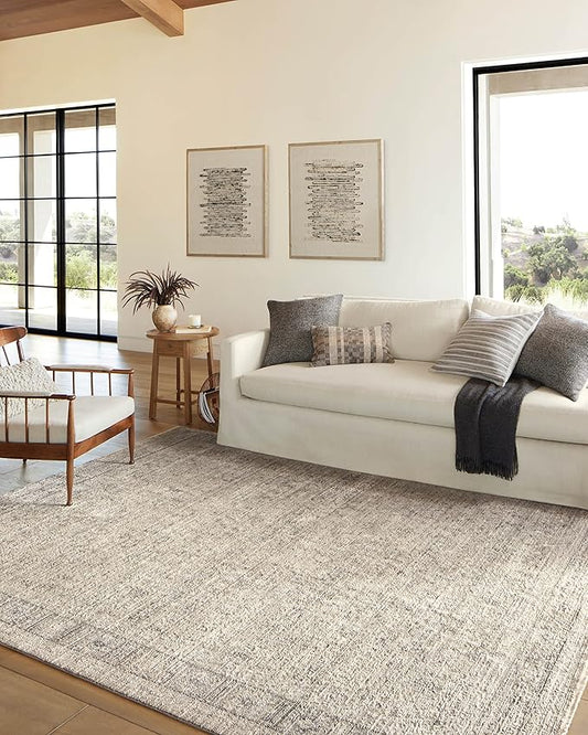 Loloi Amber Lewis Alie Collection ALE-03 Taupe/Dove 2'-3'' x 3'-10'', .13'' Pile Height, Accent Rug