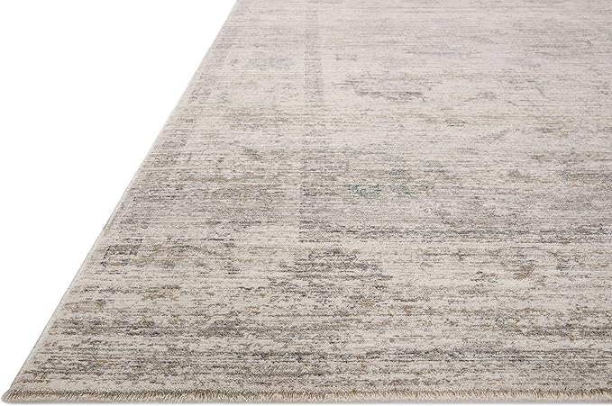 Loloi Magnolia Home by Joanna Gaines Millie Collection MIE-01 Silver/Dove 2'-7" x 14', .25" Pile Height, Runner Rug