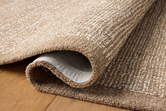 Loloi Magnolia Home by Joanna Gaines Henley Collection HNY-01 Ivory/Brown 3'-6" x 5'-6" Accent Rug