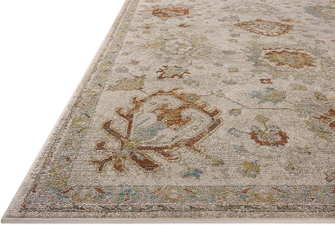Loloi Magnolia Home by Joanna Gaines Mona Collection MOA-02 Oatmeal/Multi 2'-6" x 4'-0" Accent Rug