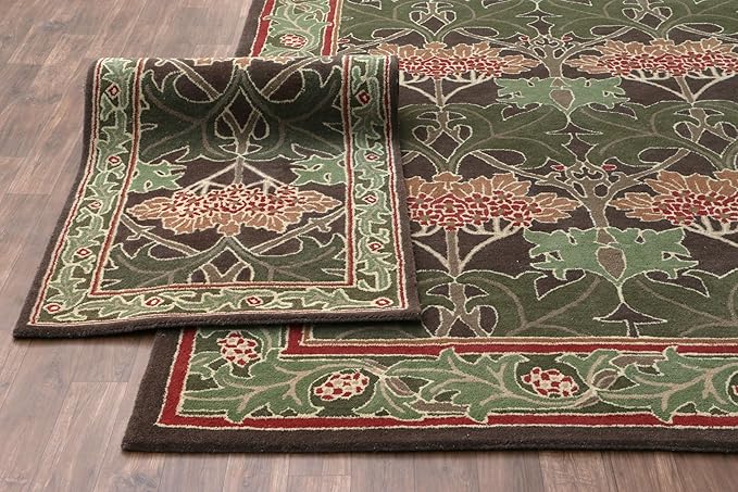 Vintage Style Area Rug Floral Pattern Cecil Green Best for Living Room & Bed Room
