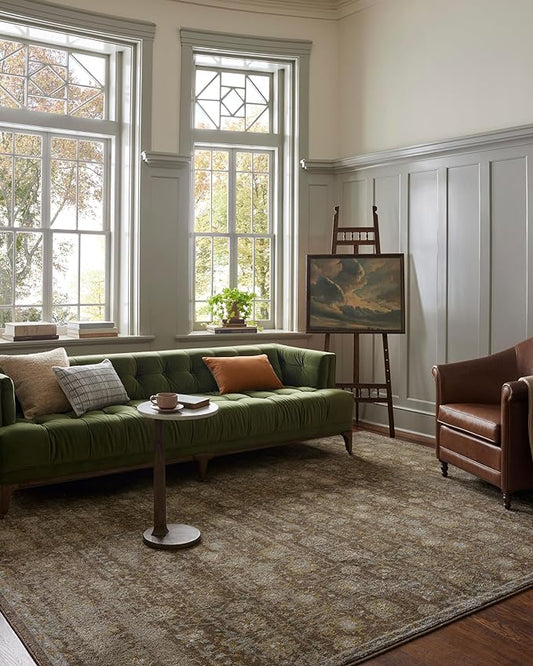 Loloi Magnolia Home by Joanna Gaines Mona Collection MOA-03 BARK/Natural 8'-10" x 12' Area Rug