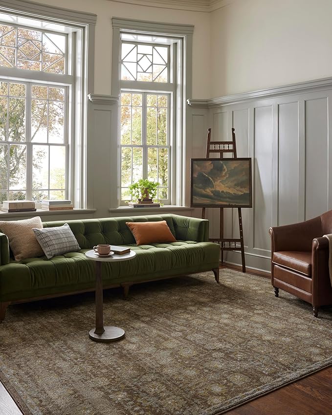 Loloi Magnolia Home by Joanna Gaines Mona Collection MOA-03 BARK/Natural 2'-6" x 10'-0" Runner Rug