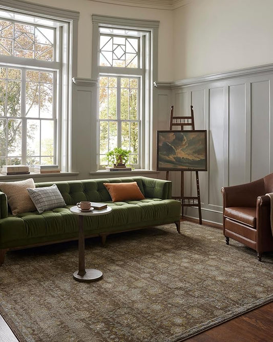 Loloi Magnolia Home by Joanna Gaines Mona Collection MOA-03 BARK/Natural 2'-6" x 10'-0" Runner Rug