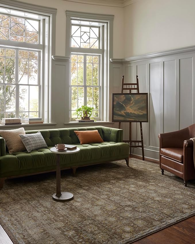 Loloi Magnolia Home by Joanna Gaines Mona Collection MOA-03 BARK/Natural 2'-6" x 4'-0" Accent Rug