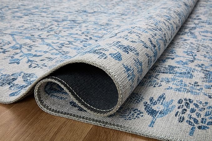 Loloi Rifle Paper Co. Maison Collection MAO-07 Blue 2'-3" x 3'-9", .19" Pile Height, Accent Rug