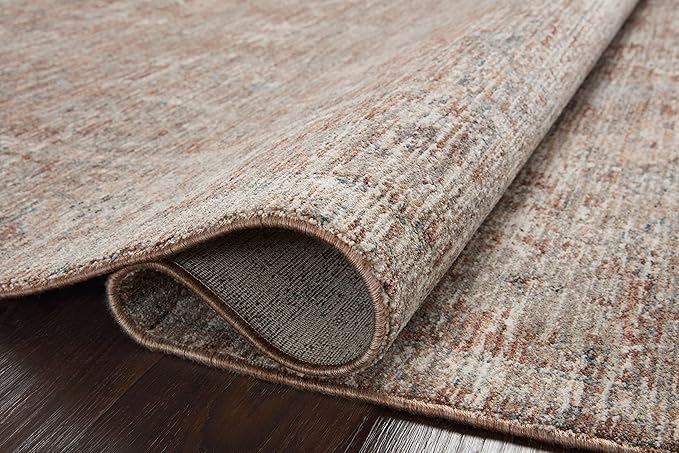 Loloi Magnolia Home by Joanna Gaines Millie Collection MIE-04 Brick/Fog 2'-7" x 8'-0", .25" Pile Height, Runner Rug