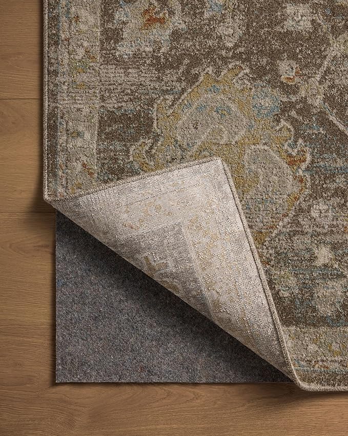 Loloi Magnolia Home by Joanna Gaines Mona Collection MOA-02 BARK/Multi 7'-6" x 7'-6" Round Area Rug