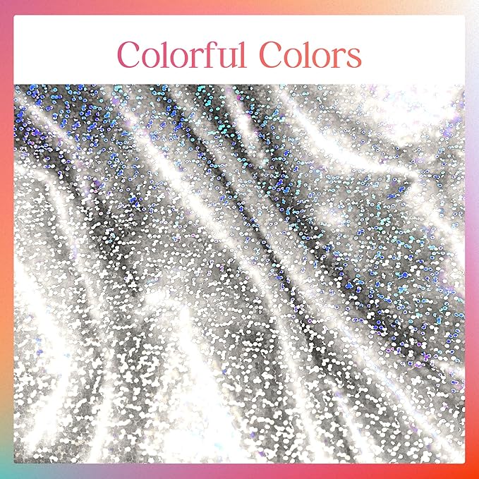 1 pcs Silver Holographic Tablecloths Shiny Disco Laser Table Cloths 40" x 108" Iridescence Plastic White Table Cover for Birthday Party Decoration Wedding Christmas Winter Grad Party Supplies