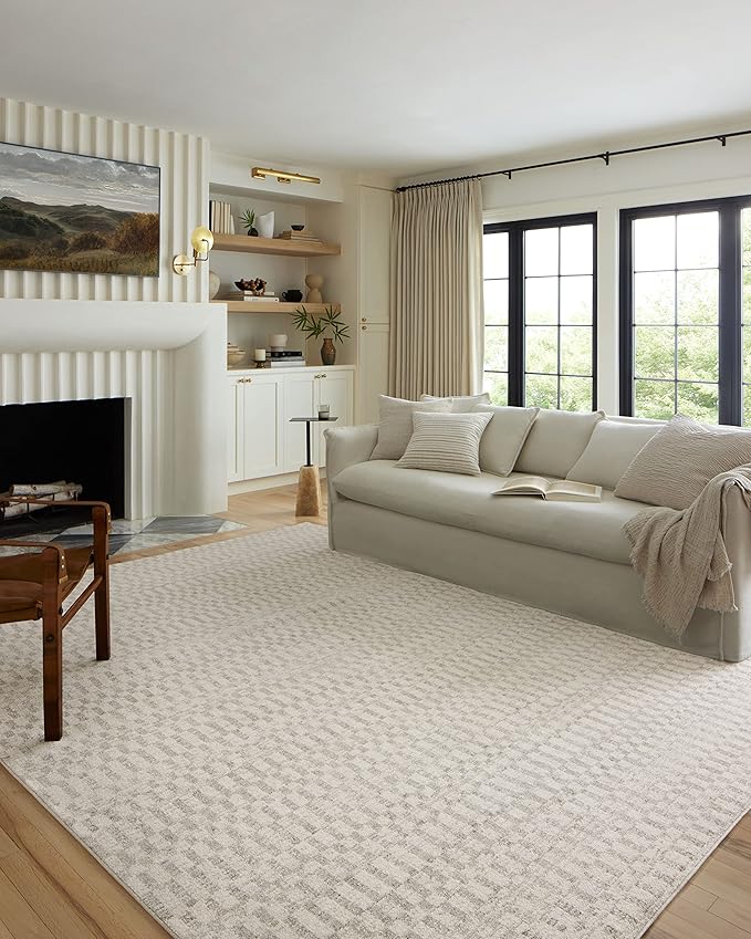 Loloi Kamala Collection KAM-05 Ivory/Grey 4'-0" x 6'-0" Accent Rug