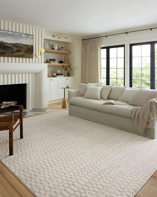 Loloi Kamala Collection KAM-05 Ivory/Grey 9'-2" x 13' Area Rug