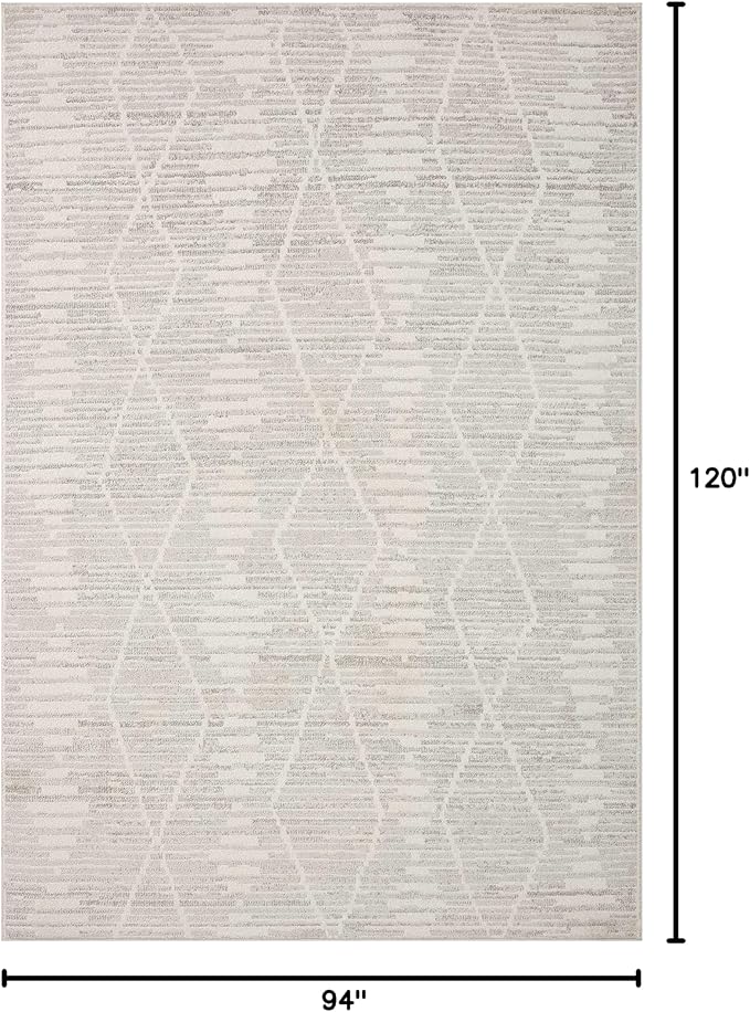 Loloi Kamala Collection KAM-02 Ivory/Silver 7'-10" x 10' Area Rug