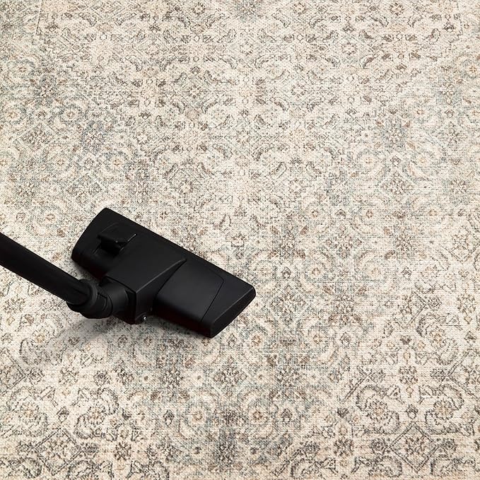 Keen Home Design 2x12 Rug - Machine Washable Runner Rug with Non-Slip Backing, Ideal for Hallway, Entryway, Kitchen, Laundry Room - Vintage, Easy Clean, Durable, Low Pile - (2'6" x 12')