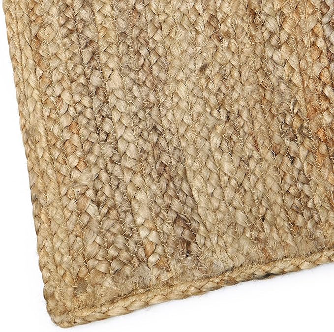 REDEARTH Rectangular Area Rug - Hand Woven Braided 100% Natural Jute - Artisan Made Boho Jute Rugs for Bedroom - Kitchen - Living Room - Farmhouse - Aesthetic Home Decor (5'x8' - Natural)