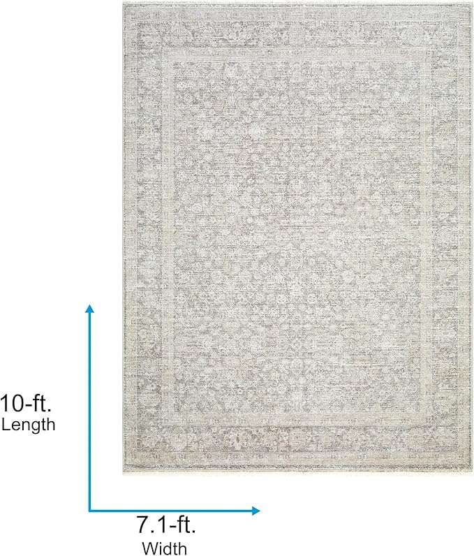 Livabliss x Galey Alix Maria Elena V Vintage Medallion Area Rug, 7'10" x 10' (8' x 10'), Tan